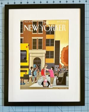 Framed 2018 The New Yorker Magazine Cover Sept 17 Chris Ware Looking Up